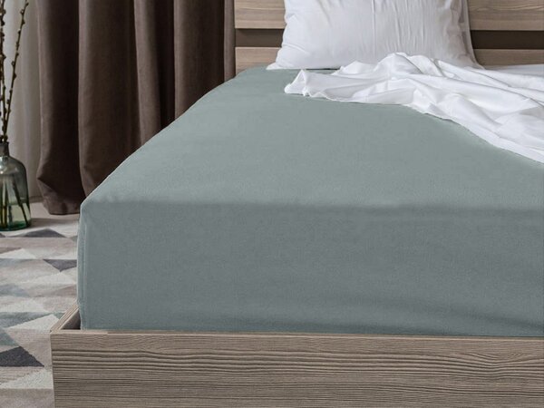 Jersey plahta zeleno-plava 90 x 200 cm