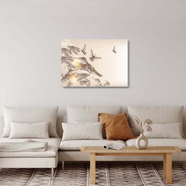 Staklena slika - Kolibri (70x50 cm)