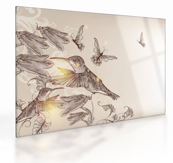 Staklena slika - Kolibri (70x50 cm)