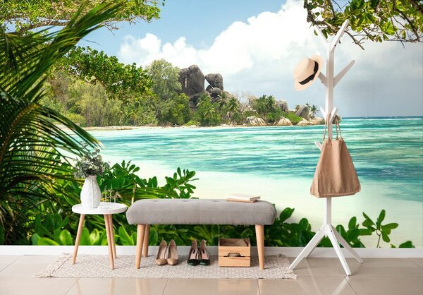 Fototapeta prekrasna plaža na otoku La Digue