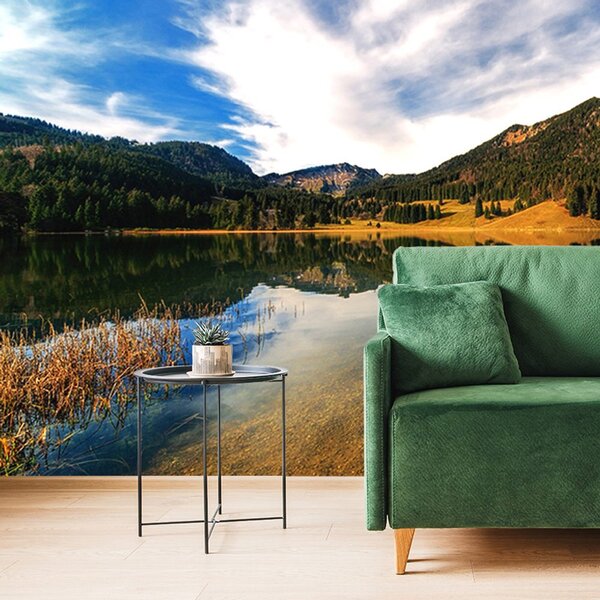 Fototapeta jezero ispod brda