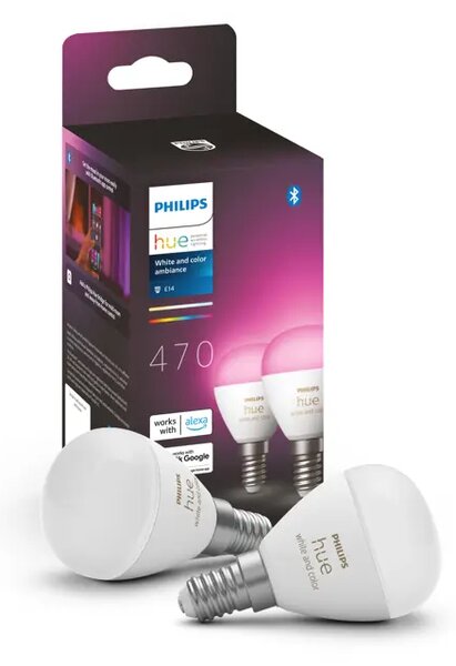 Philips Hue WHITE & COLOR AMBIANCE LED ŽARULJA 2×E14/5,1W/2000-6500K+RGB/470lm 8719514491281