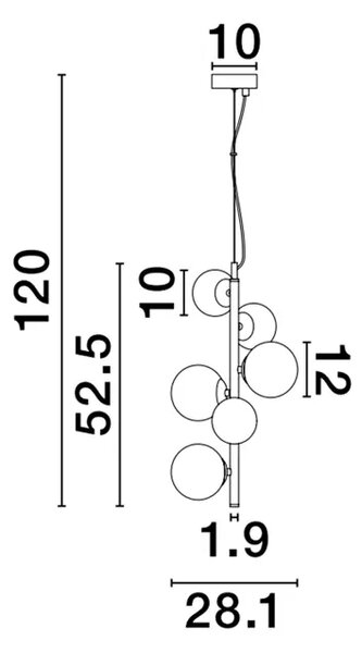 ODILLIA VISILICA G9 /IP20/MATT ZLATNA NL9028860