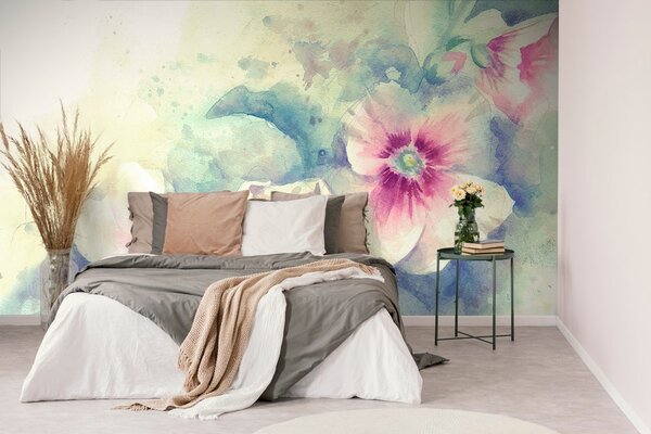 Tapeta akvarelna ilustracija cvijeća