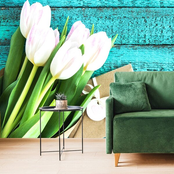 Fototapeta buket tulipana s porukom