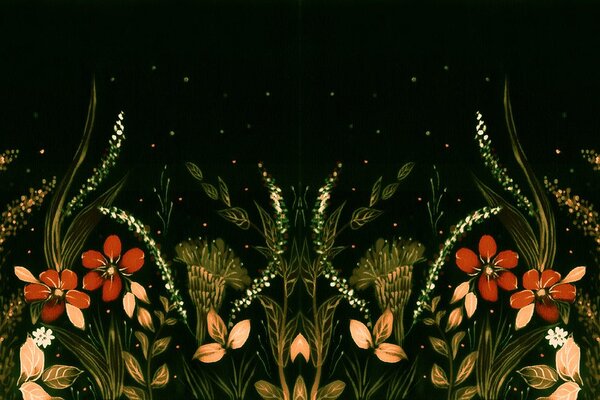 Tapeta cvjetni ornament
