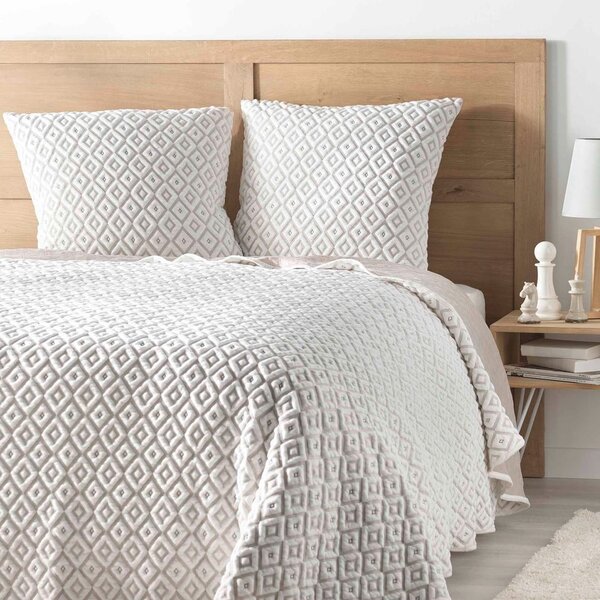 Bijeli/bež set prekrivača i jastučnice od jeseya 240x260 cm Joana – douceur d'intérieur