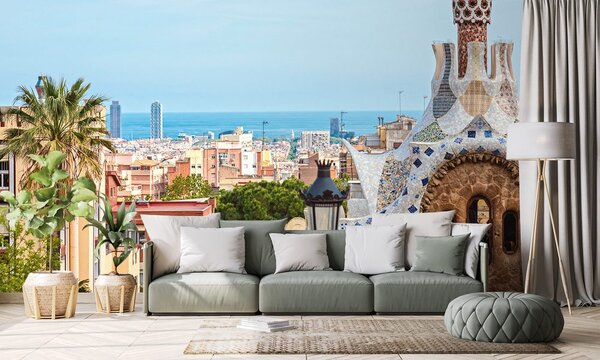 Fototapeta pogled na Park Güell u Barceloni