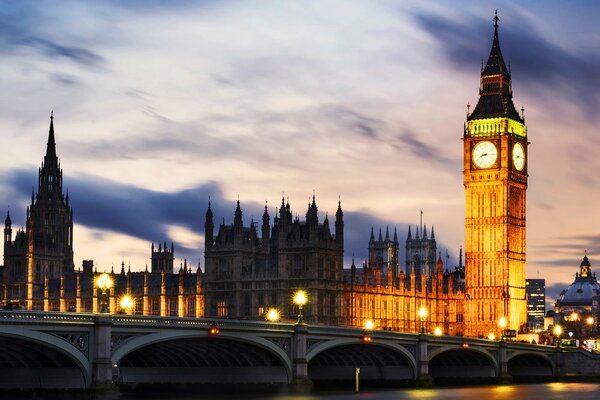 Fototapeta noćni Big Ben u Londonu
