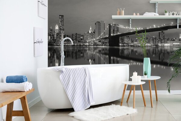 Fototapeta crno-bijeli most u Manhattanu