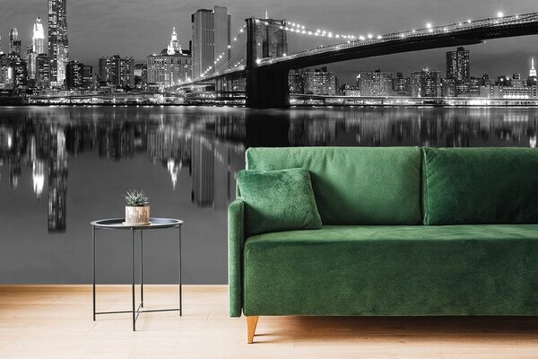 Fototapeta crno-bijeli most u Manhattanu