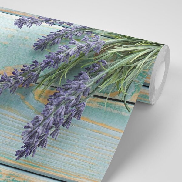 Fototapeta lavanda na drvenoj pozadini