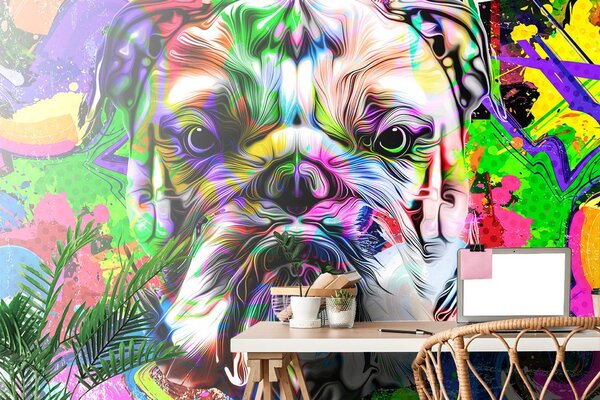 Tapeta pop-art buldog