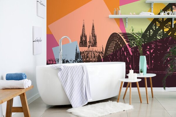 Tapeta digitalna ilustracija grada Köln