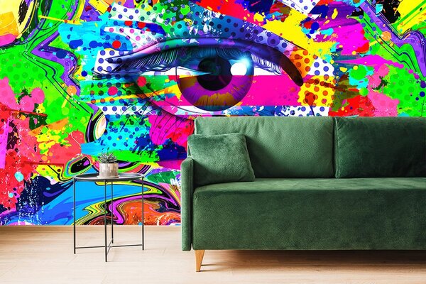Tapeta ljudsko oko u pop-art stilu