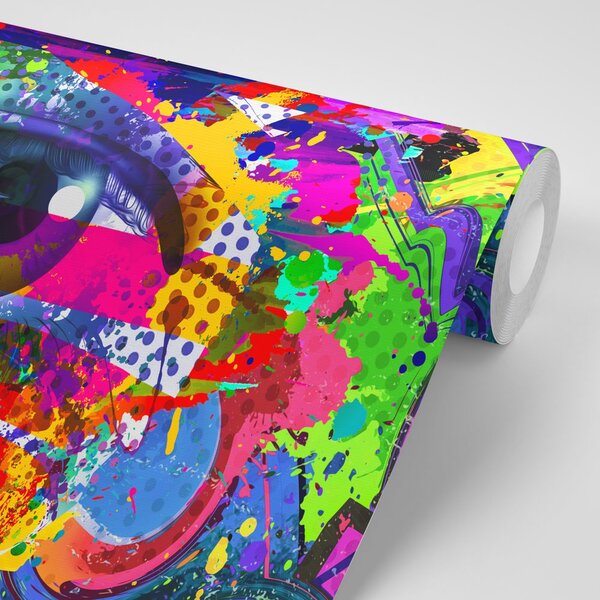 Tapeta ljudsko oko u pop-art stilu