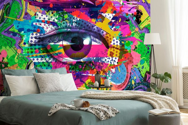 Tapeta ljudsko oko u pop-art stilu