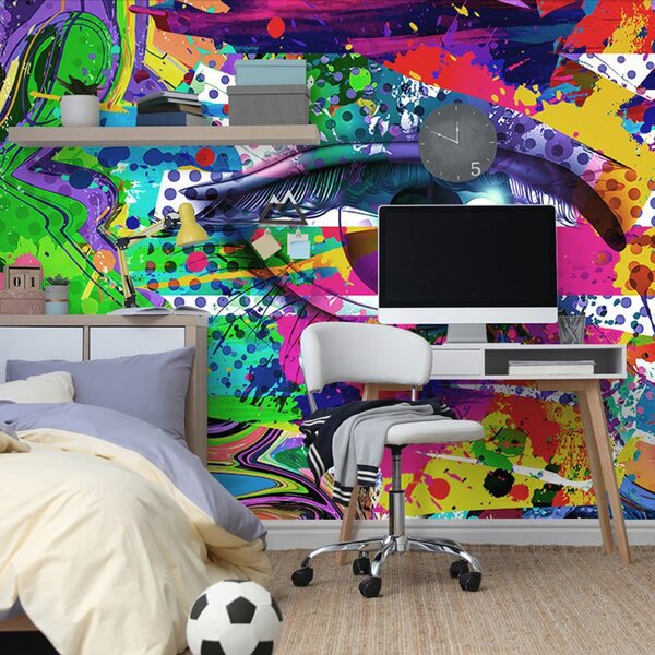 Tapeta ljudsko oko u pop-art stilu