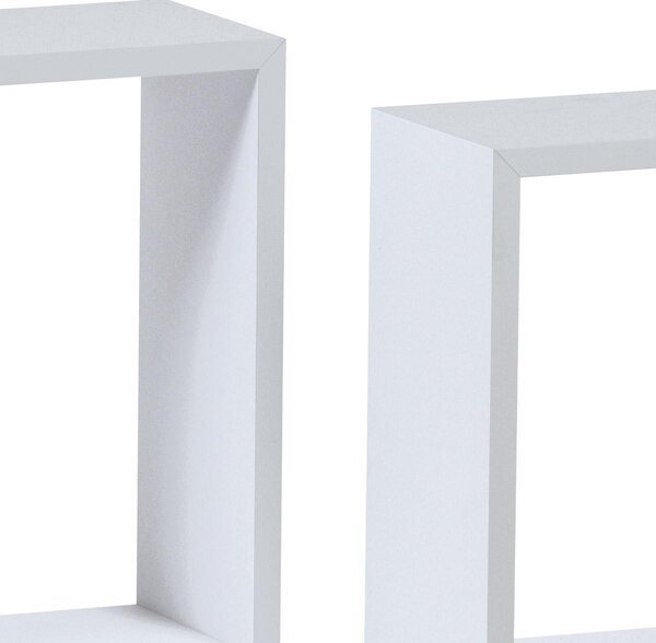 Set zidnih polica (3 kom.) Parto (bijela mat)