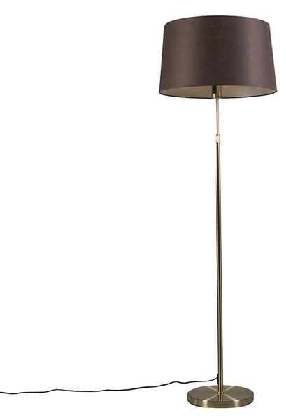 Podna svjetiljka zlatna / mesing sa smeđom sjenilom podesiva 45 cm - Parte