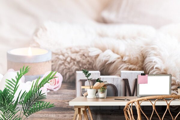 Fototapeta mrtva priroda s natpisom Home