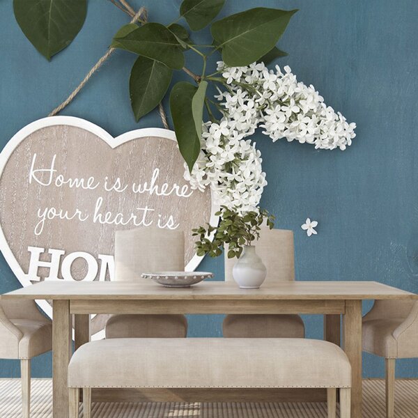 Fototapeta srce s citatom- Home is where your heart is