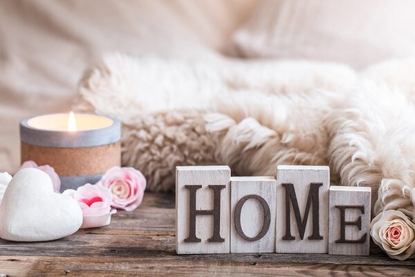Fototapeta mrtva priroda s natpisom Home