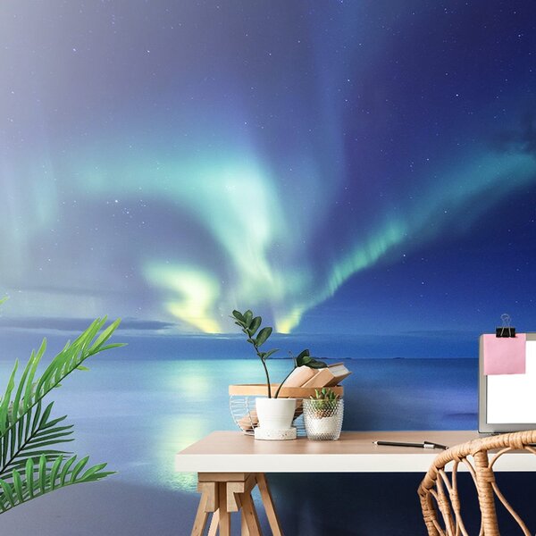 Fototapeta polarna svjetlost iznad oceana