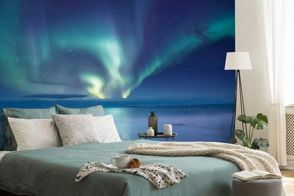 Fototapeta polarna svjetlost iznad oceana