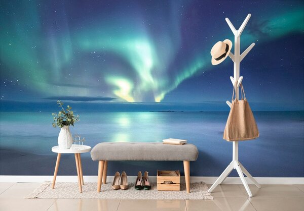 Fototapeta polarna svjetlost iznad oceana