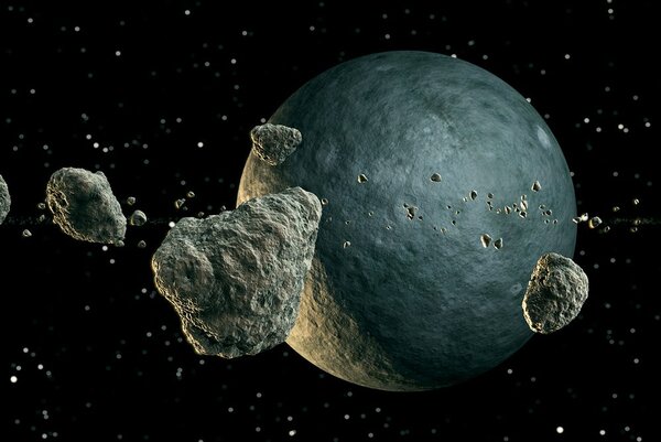 Tapeta meteori oko planete