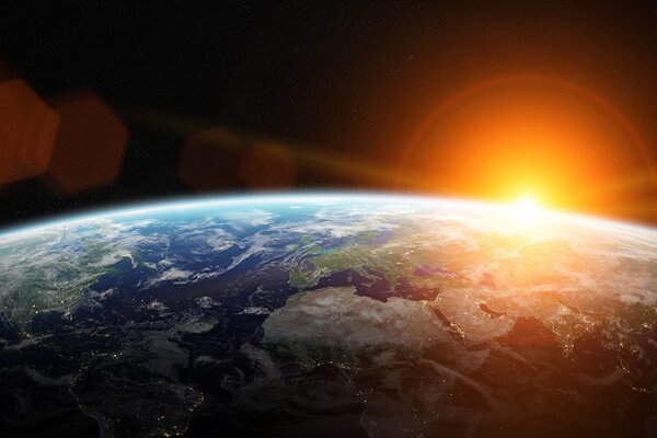 Fototapeta pogled na planet iz svemira