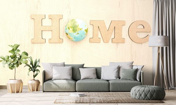 Tapeta s natpisom eko Home