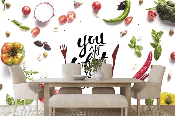 Tapeta s natpisom - You are what you eat