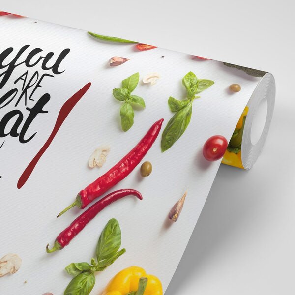 Tapeta s natpisom - You are what you eat