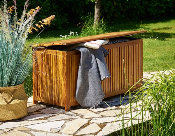 Drvena kutija za pohranu ACACIA, 117x50x59 cm, prirodna smeđa Jurhan