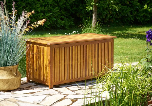 Drvena kutija za pohranu ACACIA, 117x50x59 cm, prirodna smeđa Jurhan