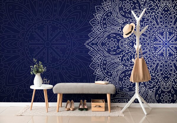 Tapeta tamnoplava Mandala