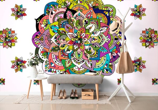 Tapeta Mandala jarkih boja