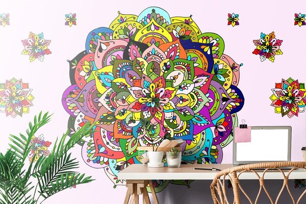 Tapeta Mandala jarkih boja