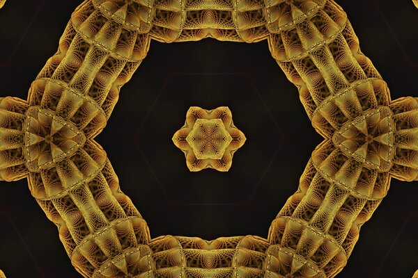Tapeta zanimljiva zlatna Mandala