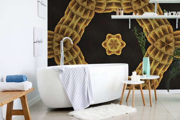 Tapeta zanimljiva zlatna Mandala