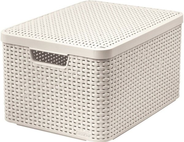 Krem plastična kutija za pohranu s poklopcem 33x44,5x25 cm Style – Curver
