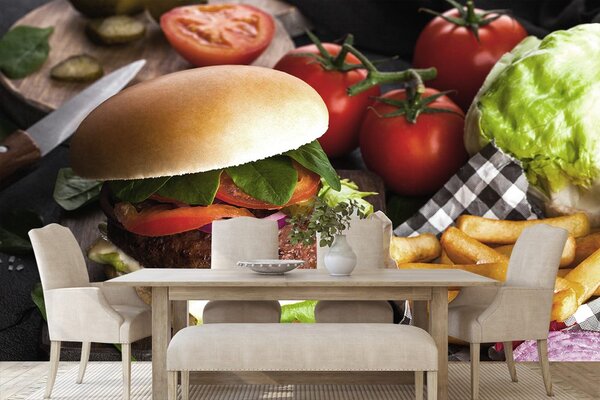 Fototapeta američki hamburger