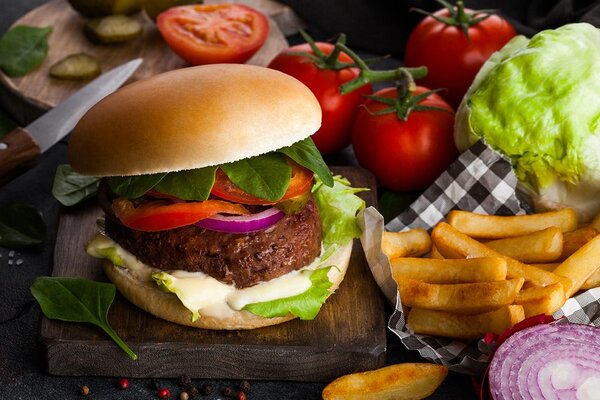 Fototapeta američki hamburger