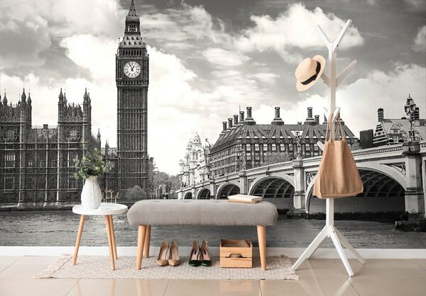 Fototapeta Big Ben u Londonu u crno-bijelome