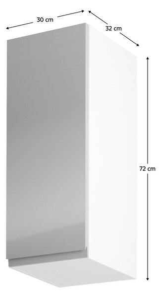 Zondo.hr Gornji kuhinjski ormarić G30 Aurellia (bijela + sivi sjaj) (L). 1015800