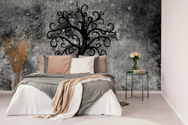 Tapeta crno-bijelo drvo života