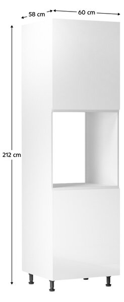 Zondo.hr Kuhinjski ormarić za namirnice D60P Aurellia (bijela + bijeli sjaj). 1015763