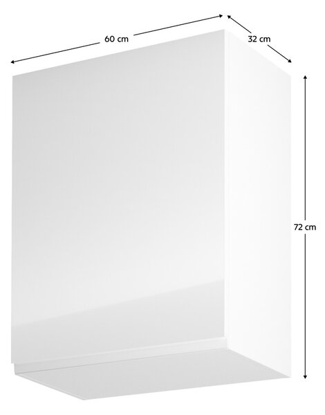 Zondo.hr Gornji kuhinjski ormarić G601F Aurellia (bijela + bijeli sjaj) (L). 1015735
